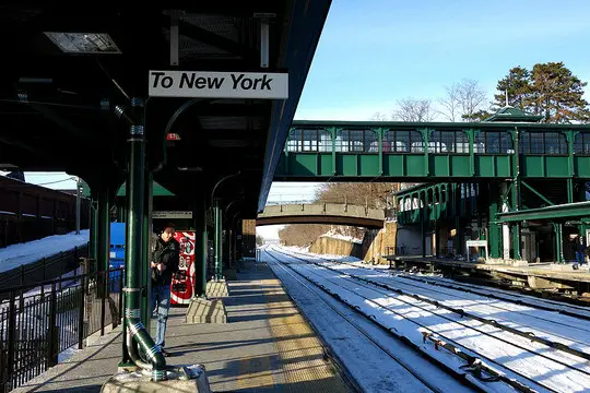The train station at Hastings-On-Hudson